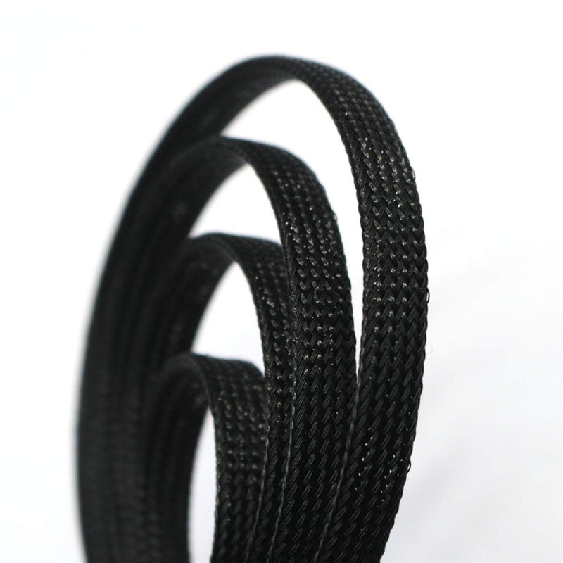 CBAZY 30ft PET Expandable Sleeving Wire Cable Sleeve (1/6", Blue&Black) - Image 4
